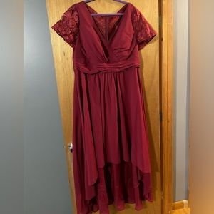 Beautiful red dress.